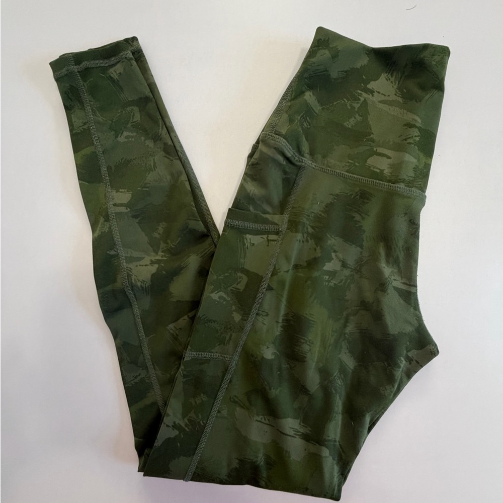Olive Green Camo Leggings